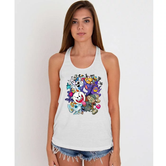 Ghostly Bunch Women's Knotted Racerback Tank