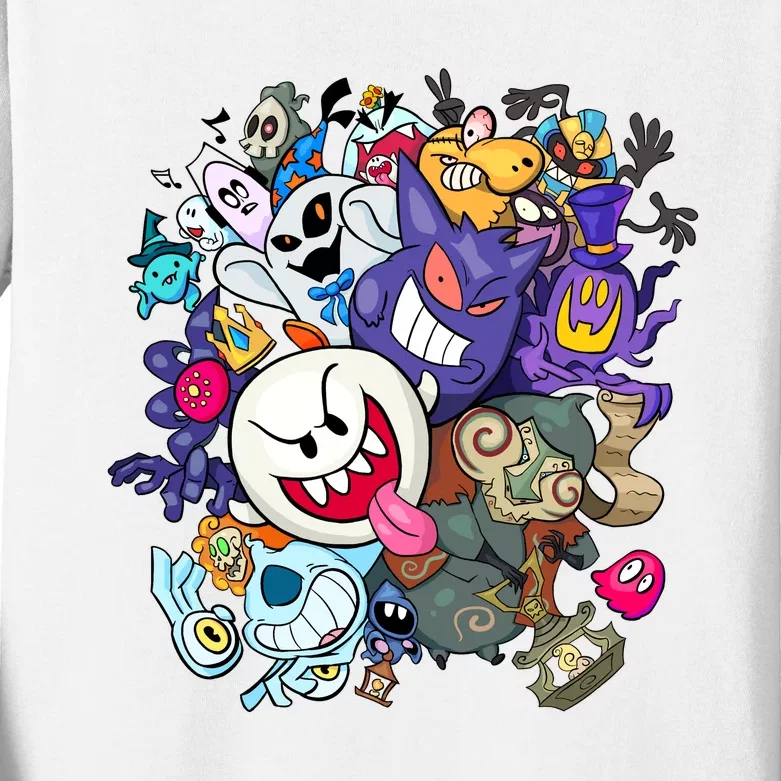 Ghostly Bunch Kids Long Sleeve Shirt