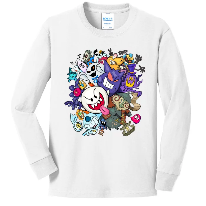 Ghostly Bunch Kids Long Sleeve Shirt