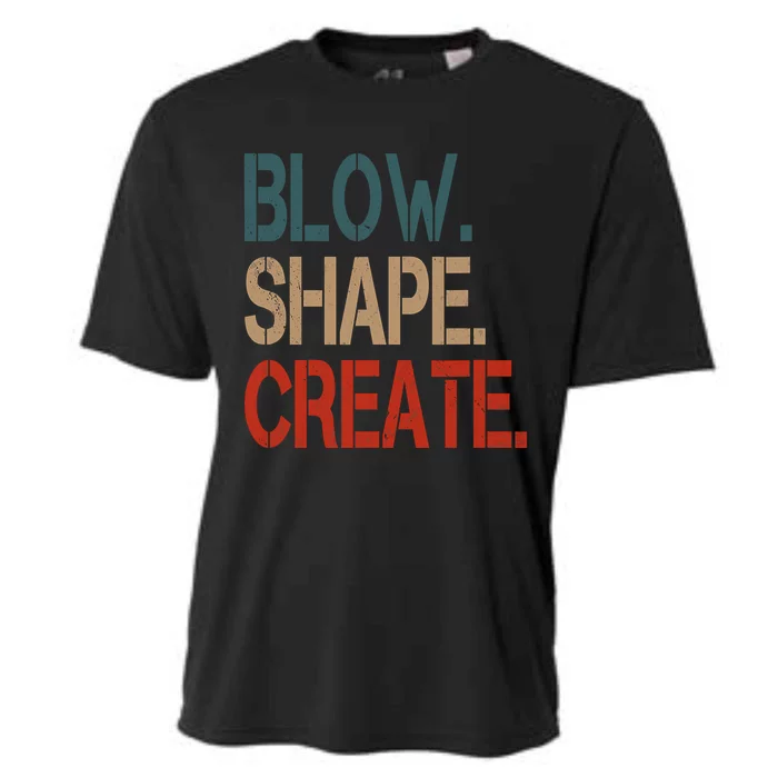 Glass Blower Glass Blowing Artist Blow Shape Create Cooling Performance Crew T-Shirt