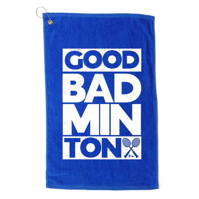 Goodminton Badminton Graphic Badminton Player Shuttlecock Great Gift Platinum Collection Golf Towel