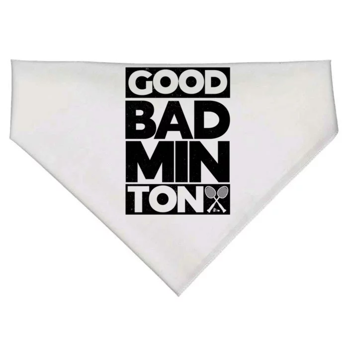 Goodminton Badminton Graphic Badminton Player Shuttlecock Great Gift USA-Made Doggie Bandana