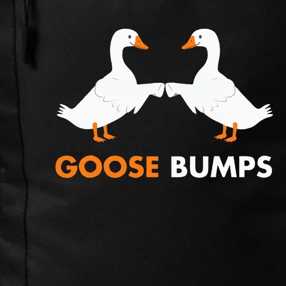 Goose Bumps Goosebumps Funny Geese Fist Bump Pun Daily Commute Backpack