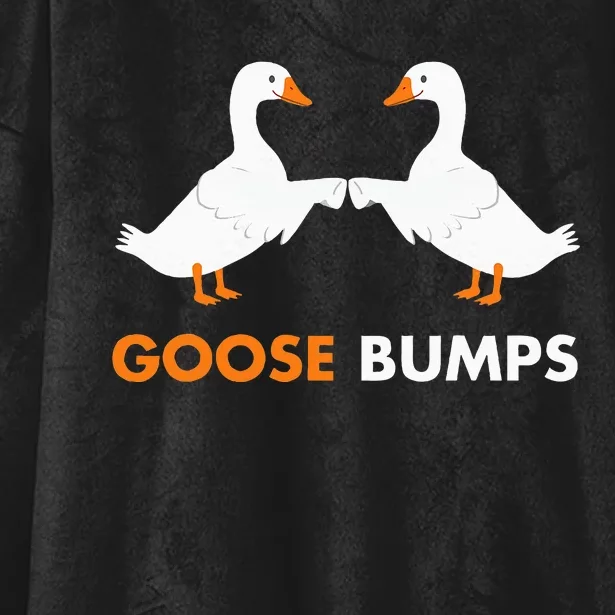 Goose Bumps Goosebumps Funny Geese Fist Bump Pun Hooded Wearable Blanket