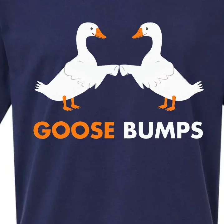 Goose Bumps Goosebumps Funny Geese Fist Bump Pun Sueded Cloud Jersey T-Shirt