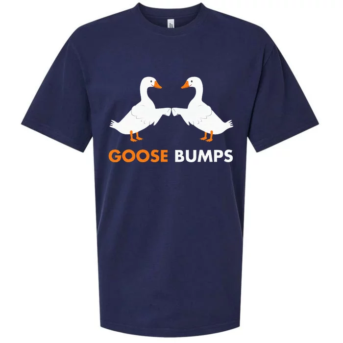 Goose Bumps Goosebumps Funny Geese Fist Bump Pun Sueded Cloud Jersey T-Shirt