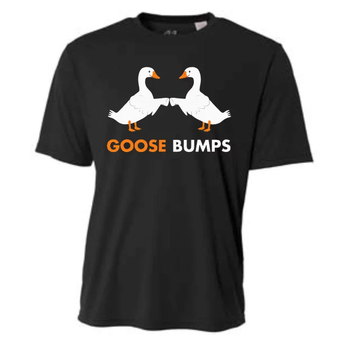 Goose Bumps Goosebumps Funny Geese Fist Bump Pun Cooling Performance Crew T-Shirt