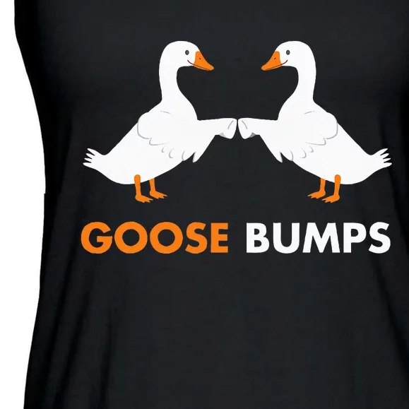 Goose Bumps Goosebumps Funny Geese Fist Bump Pun Ladies Essential Flowy Tank