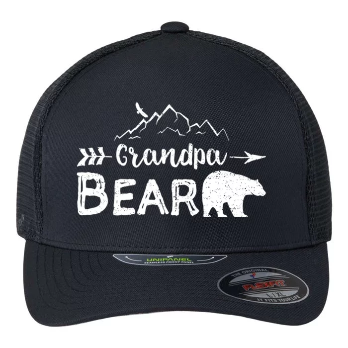 Grandpa Bear Gift Matching Family Grandparents Camping Flexfit Unipanel Trucker Cap