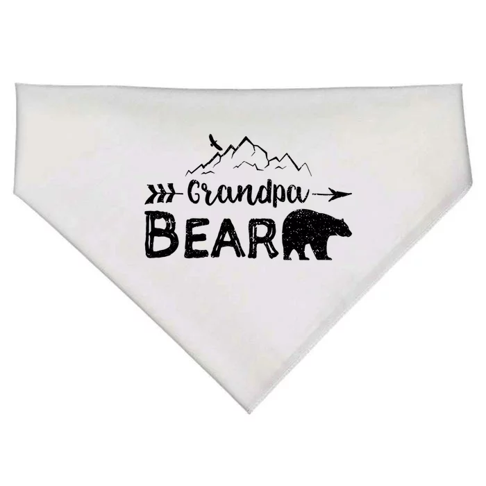 Grandpa Bear Gift Matching Family Grandparents Camping USA-Made Doggie Bandana