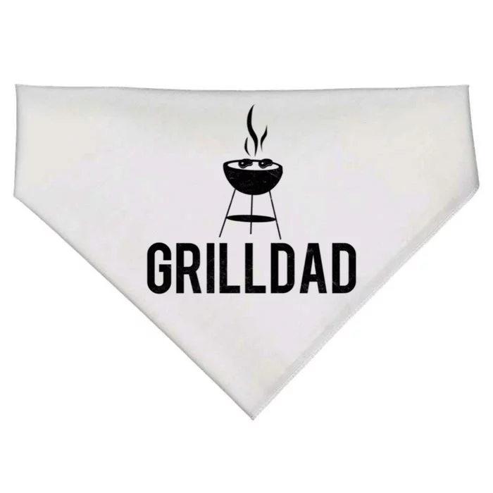 Grilldad Barbecue Grill Daddy Master Bbq Smoker Chef Dad Funny Gift USA-Made Doggie Bandana