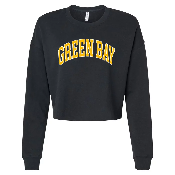 Green Bay Cropped Pullover Crew