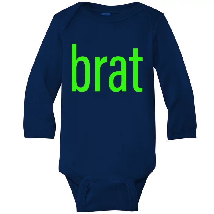 Green Brat Baby Long Sleeve Bodysuit