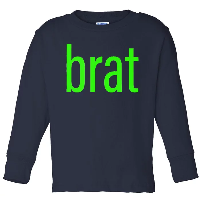 Green Brat Toddler Long Sleeve Shirt