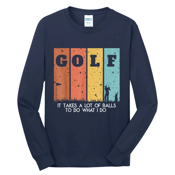 Golf Ball Hammock Tall Long Sleeve T-Shirt