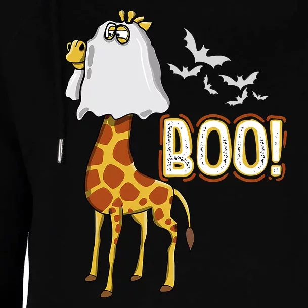 Giraffe Boo Halloween Fun Costume Party Womens Funnel Neck Pullover Hood