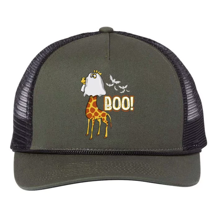 Giraffe Boo Halloween Fun Costume Party Retro Rope Trucker Hat Cap