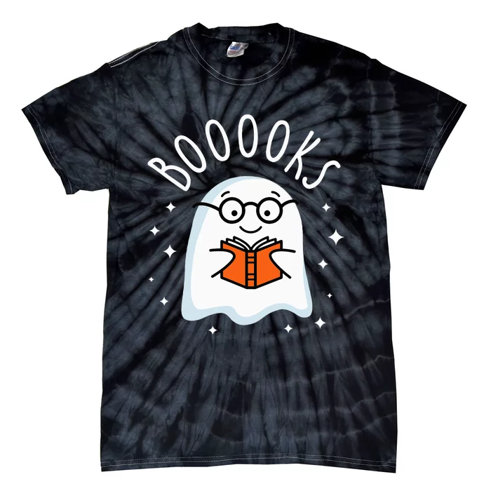 Ghostly Bookworm Halloween Costume Tie-Dye T-Shirt