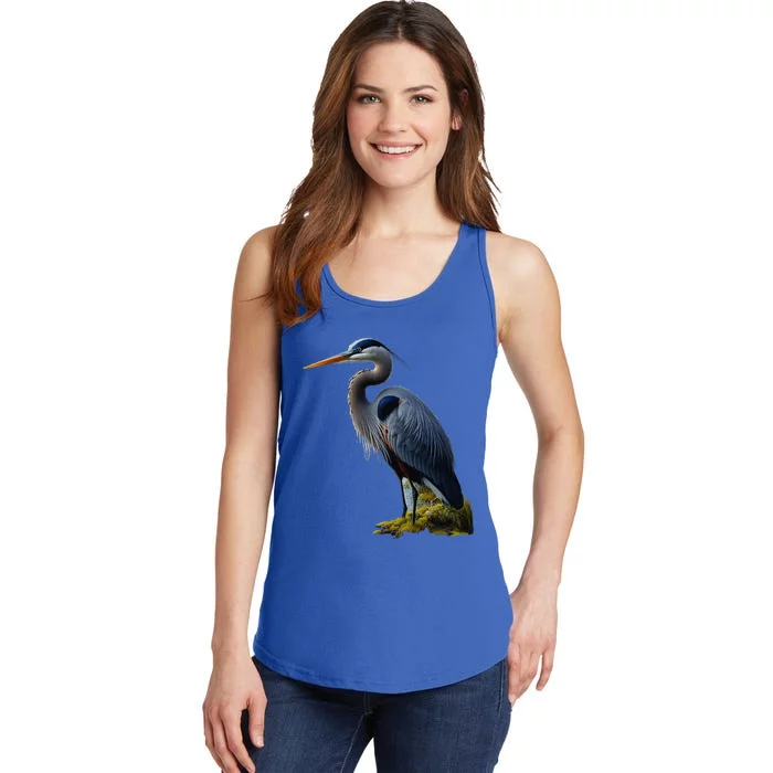 Great Blue Heron. ArtistS Rendition. Ladies Essential Tank