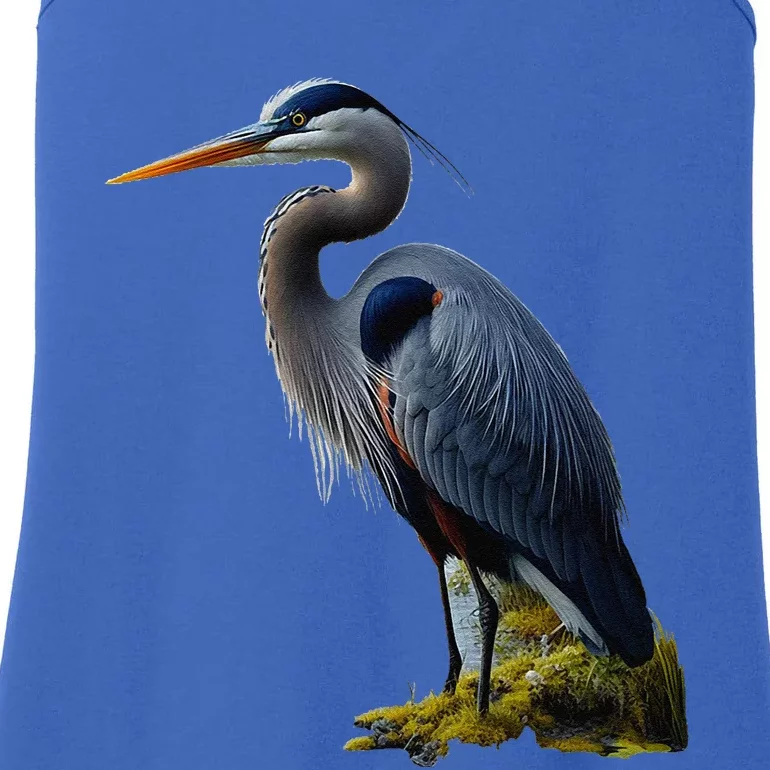 Great Blue Heron. ArtistS Rendition. Ladies Essential Tank