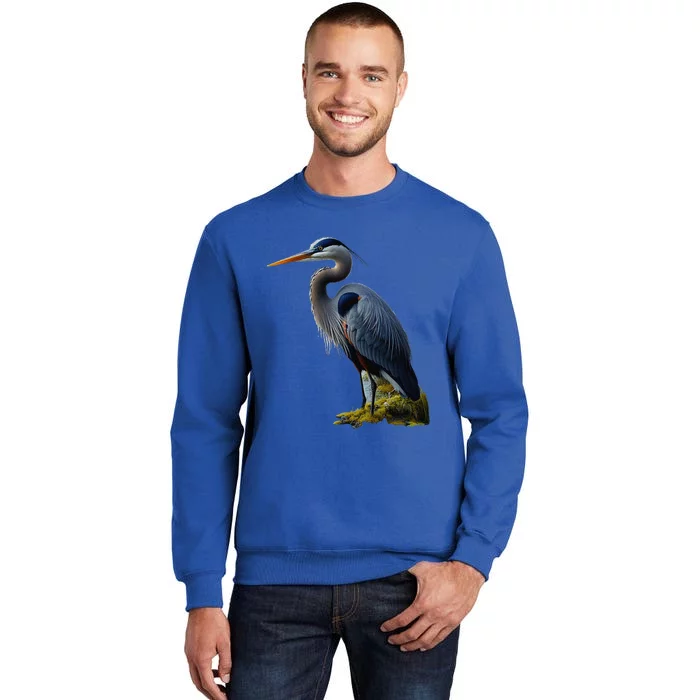 Great Blue Heron. ArtistS Rendition. Tall Sweatshirt