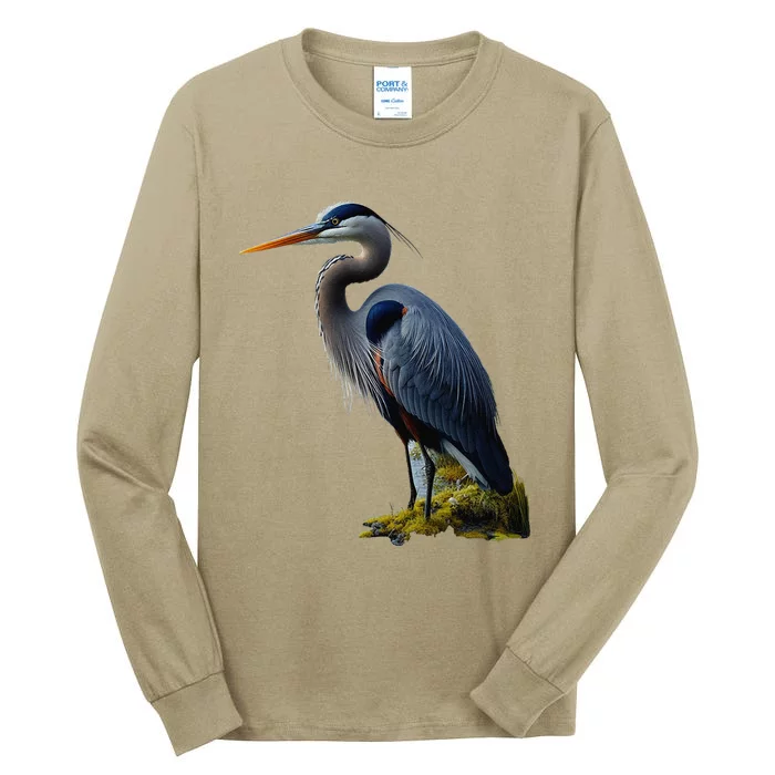 Great Blue Heron. ArtistS Rendition. Tall Long Sleeve T-Shirt