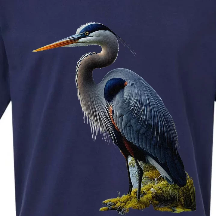 Great Blue Heron. ArtistS Rendition. Sueded Cloud Jersey T-Shirt