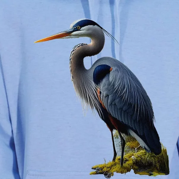 Great Blue Heron. ArtistS Rendition. Unisex Surf Hoodie