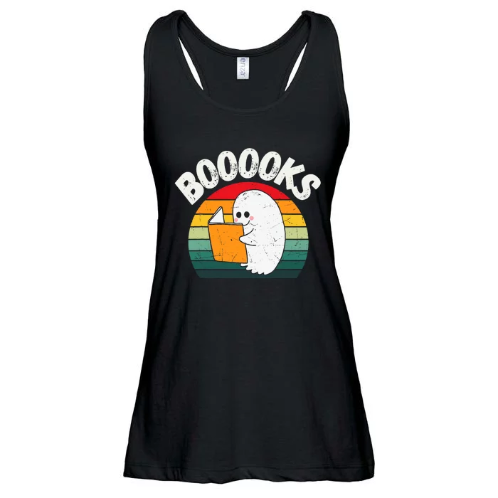 Ghost Booooks Halloween Boo Teacher And Kids Reading Books Ladies Essential Flowy Tank