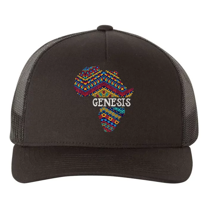 Genesis Black History Afro African Pride Yupoong Adult 5-Panel Trucker Hat