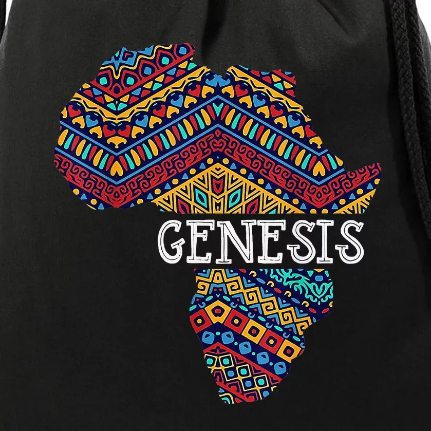 Genesis Black History Afro African Pride Drawstring Bag