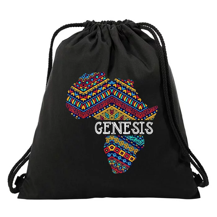 Genesis Black History Afro African Pride Drawstring Bag