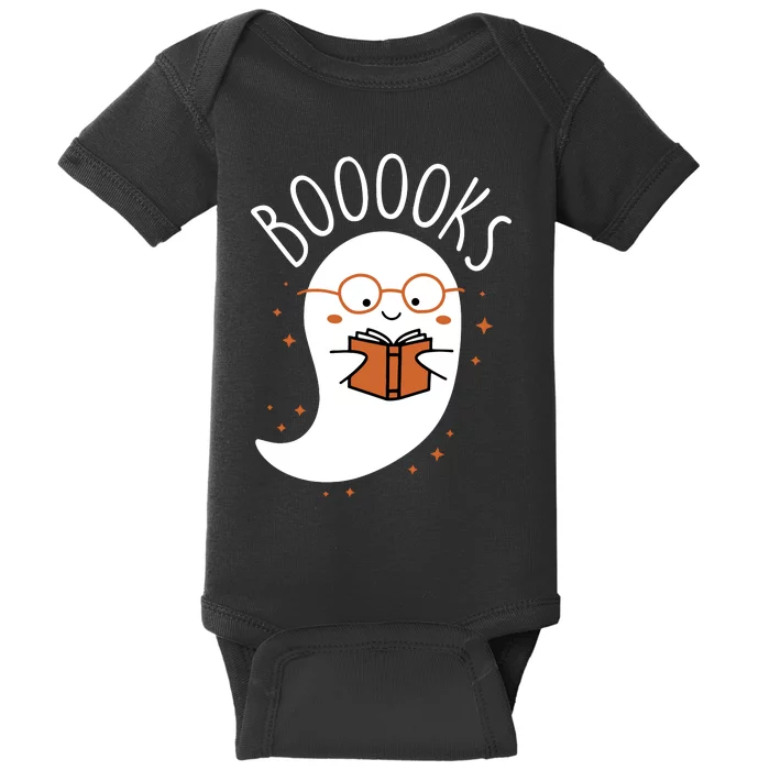 Ghost Books Halloween Baby Bodysuit