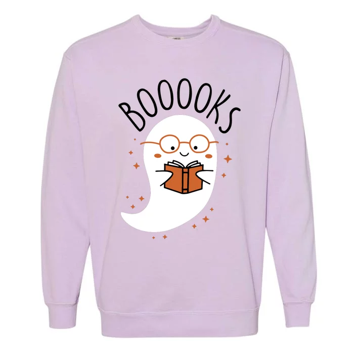 Ghost Books Halloween Garment-Dyed Sweatshirt