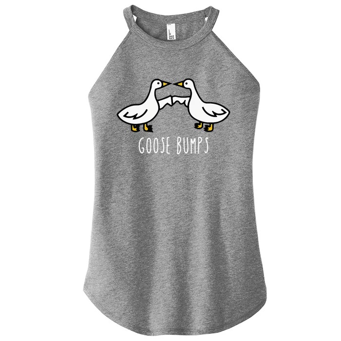 Goose Bumps Humorous Pun Design For Dad Joke Lover Women’s Perfect Tri Rocker Tank