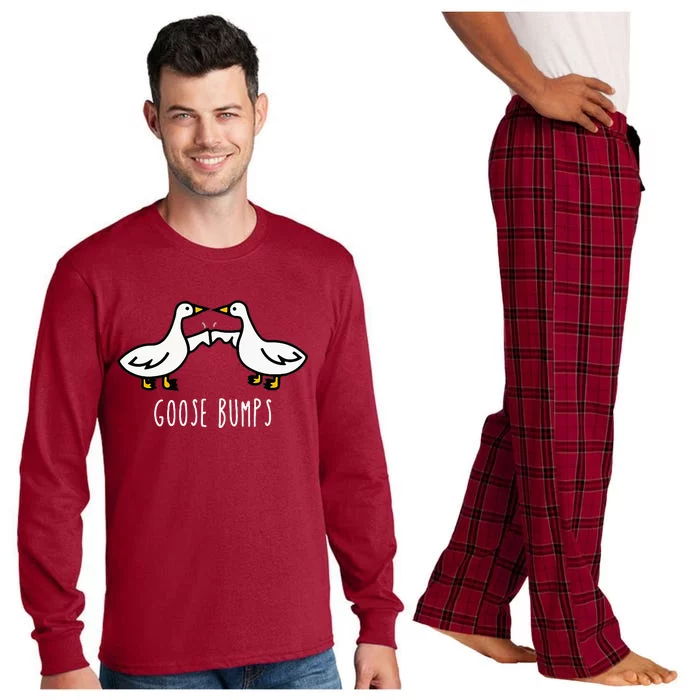 Goose Bumps Humorous Pun Design For Dad Joke Lover Long Sleeve Pajama Set