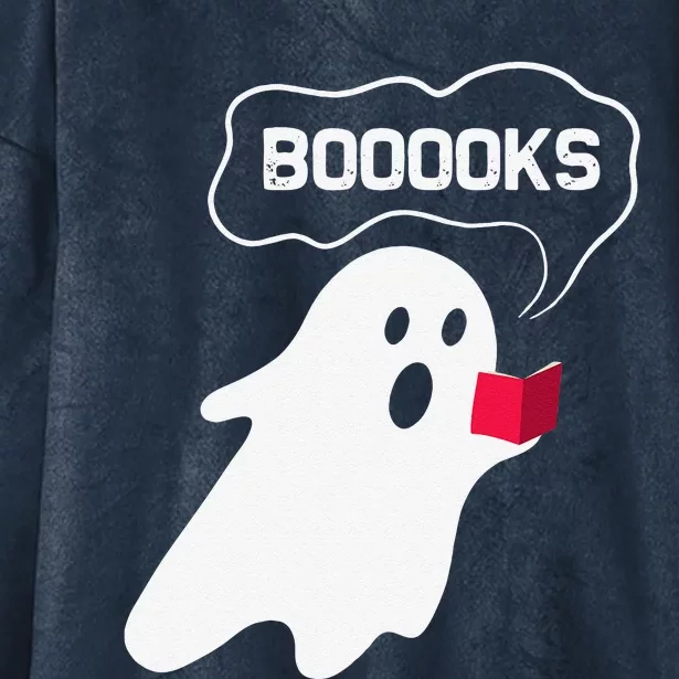 Ghost Books Halloween Bookworm Reading Teacher Librarian Hooded Wearable Blanket