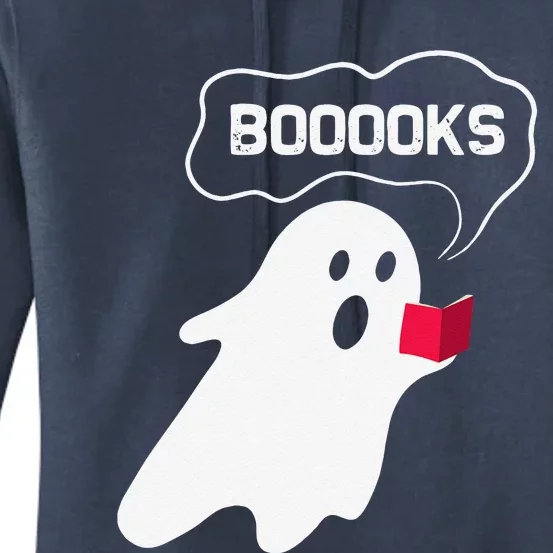 Ghost Books Halloween Bookworm Reading Teacher Librarian Women's Pullover Hoodie