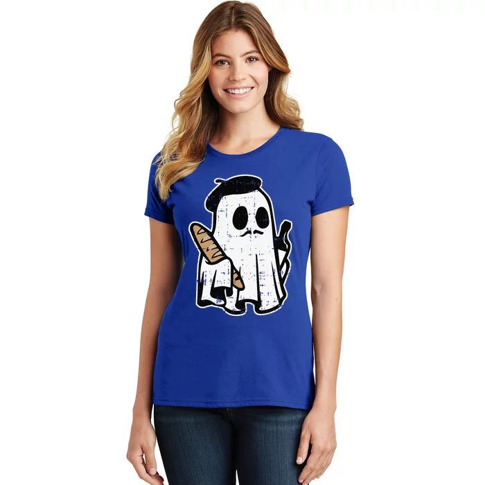 Ghost Bread Halloween Costume Funny Ghoul Spirit Funny Funny Women's T-Shirt