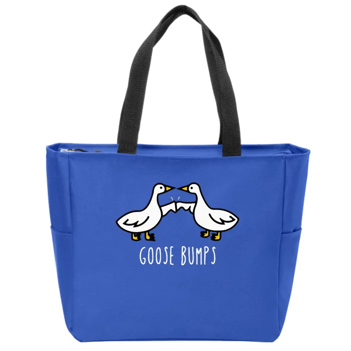 Goose Bumps Humorous Pun Zip Tote Bag