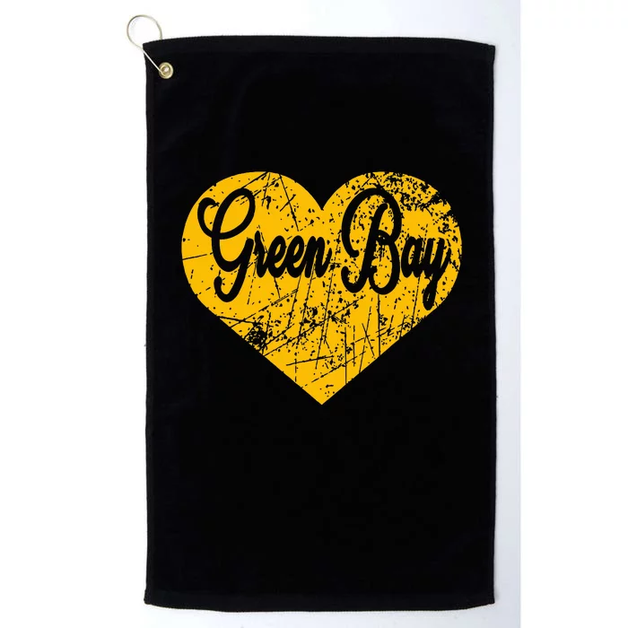 Green Bay Heart Platinum Collection Golf Towel