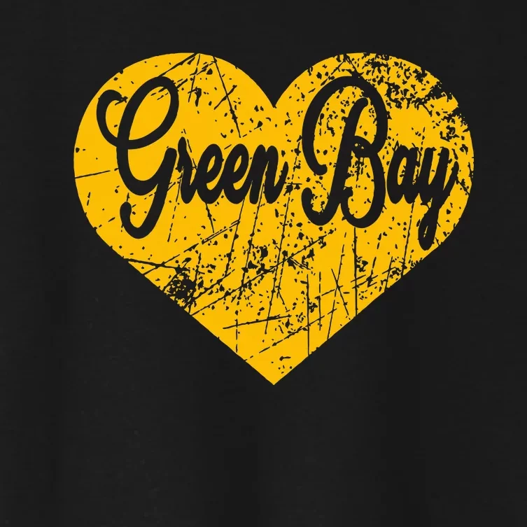 Green Bay Heart Women's Crop Top Tee