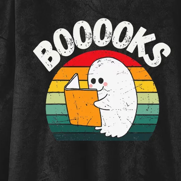 Ghost Booooks Halloween Boo Teacher And Kids Reading Books Hooded Wearable Blanket