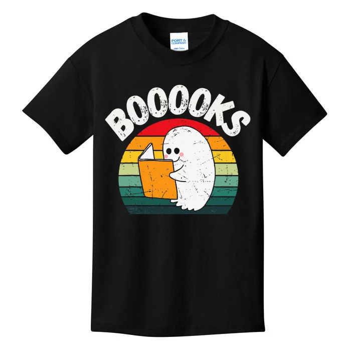 Ghost Booooks Halloween Boo Teacher And Kids Reading Books Kids T-Shirt