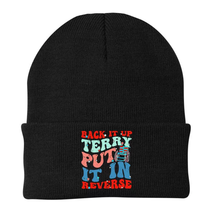 Groovy Back It Up Terry Put It In Reverse 4th Of July Funny Knit Cap Winter Beanie