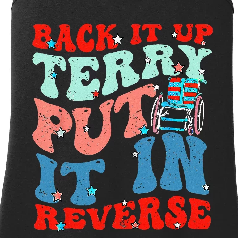 Groovy Back It Up Terry Put It In Reverse 4th Of July Funny Ladies Essential Tank