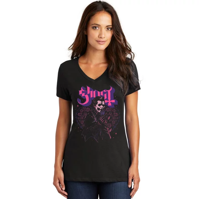 Ghost Bouquet Iv Women's V-Neck T-Shirt