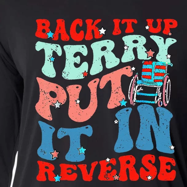 Groovy Back It Up Terry Put It In Reverse 4th Of July Funny Cooling Performance Long Sleeve Crew