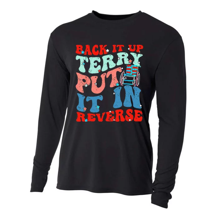 Groovy Back It Up Terry Put It In Reverse 4th Of July Funny Cooling Performance Long Sleeve Crew