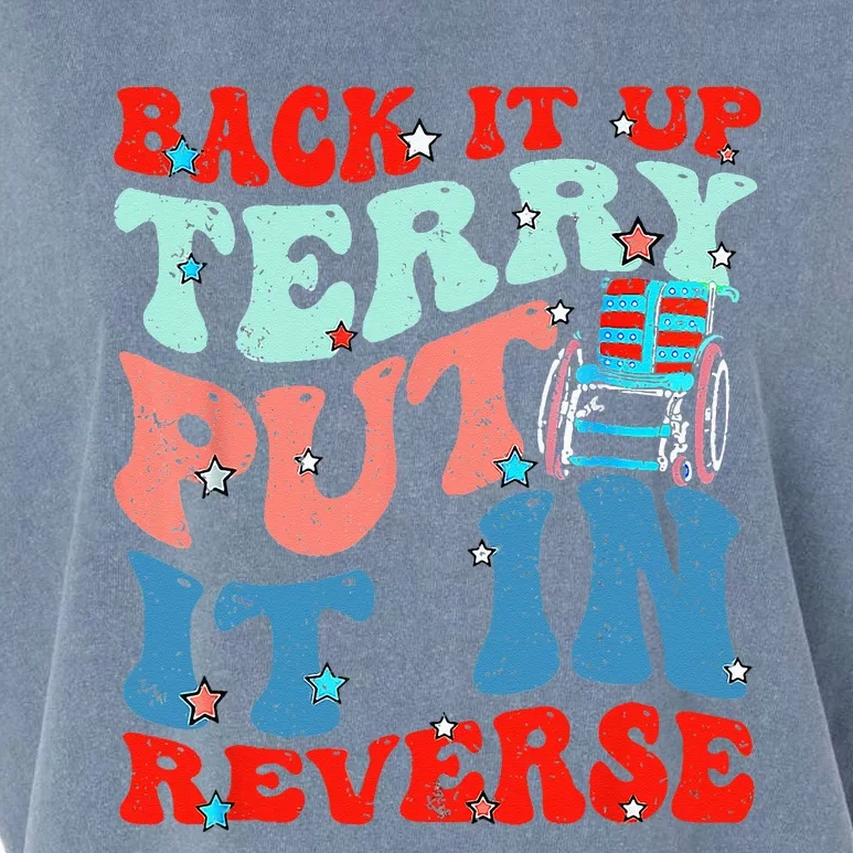 Groovy Back It Up Terry Put It In Reverse 4th Of July Funny Garment-Dyed Women's Muscle Tee